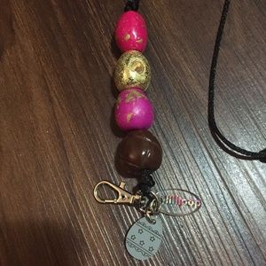 Lillipop Lanyard Teacher Wooden Beads Handmade
